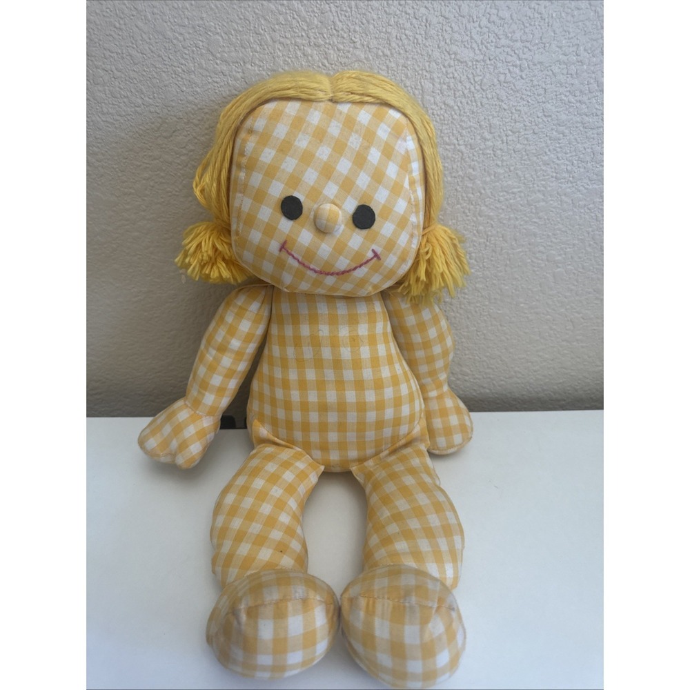 Vintage 1973 Hasbro Romper Room Sweet Dreams Abigail Softies Cloth Doll Yellow